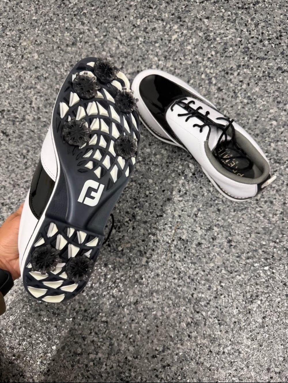 FootJoy Women's White and Black Golf Spikeless Shoes